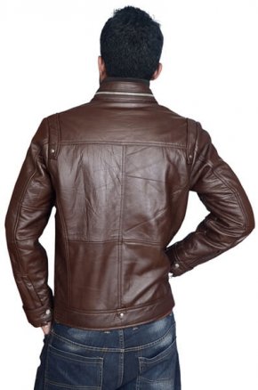 Simple Leather Jacket - Moto Racer Jackets - Cow Hide Crafts