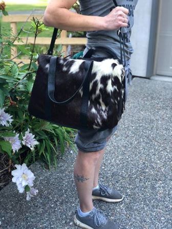 Camping Duffle Bag - Hairon Summer Backpack - Cow Hide Crafts