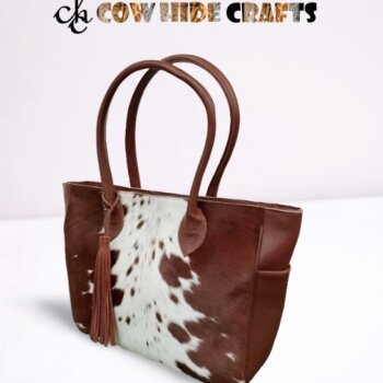Simple Cowhide Shoulder Bag