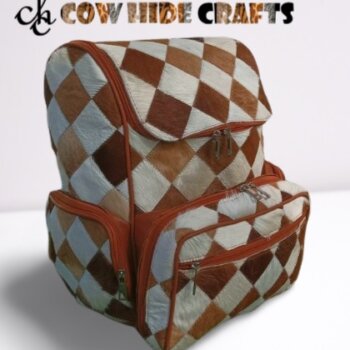 Brown Hairon Patchwork Backpack
